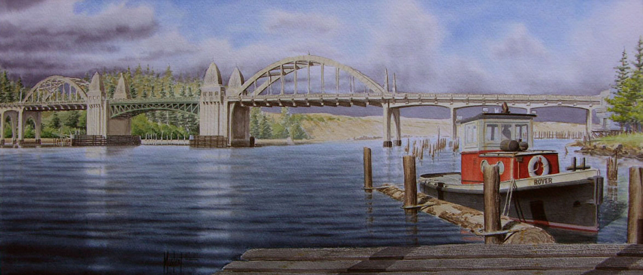 SIUSLAW RIVER BRIDGE VIEW Dutch Mostert