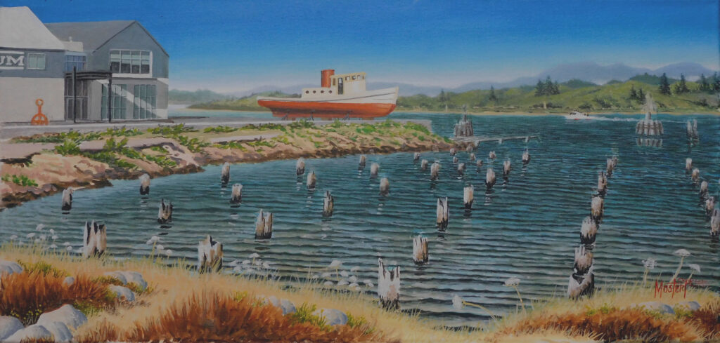 Coos History Museum II, Original Oil, 15x30 Image-21x36 Frame, $975