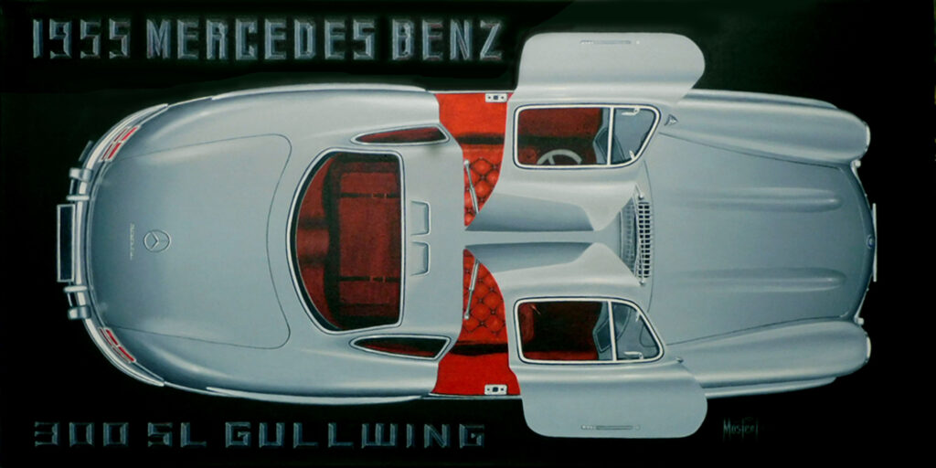 M.B. 300 SL, Original Oil, 24x48, Price; $4000