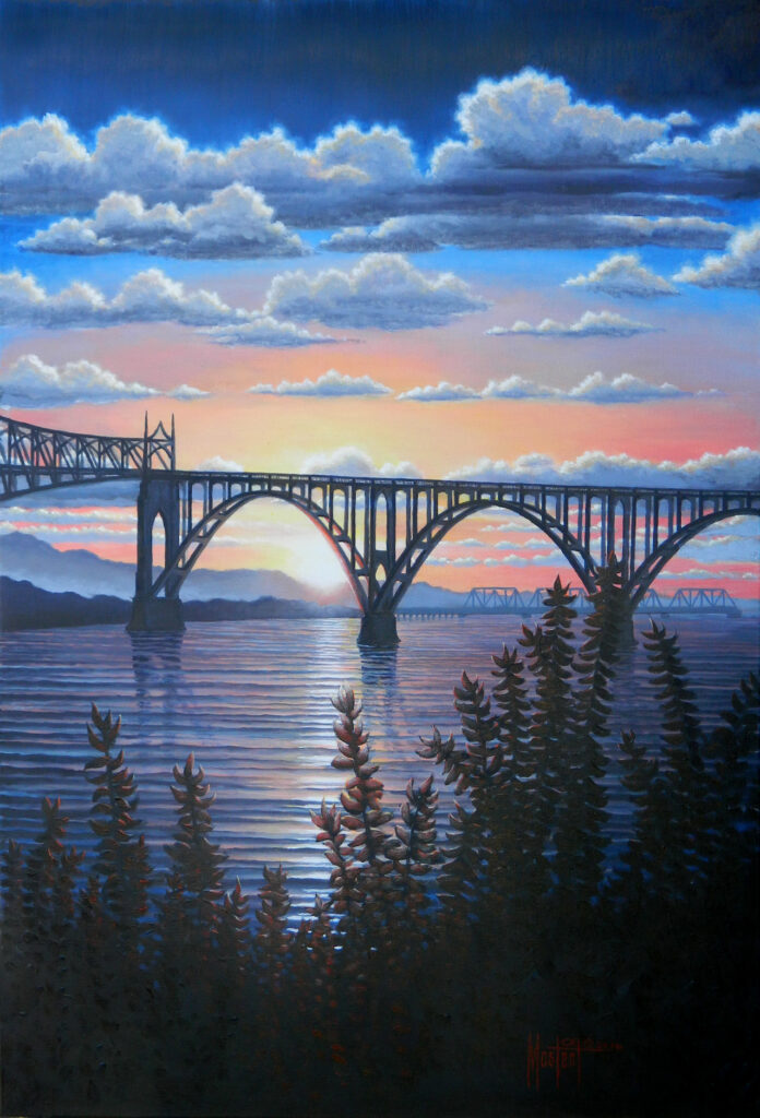 Winter Solstice Sunset, Original Oil, 30x40 Image, $2850